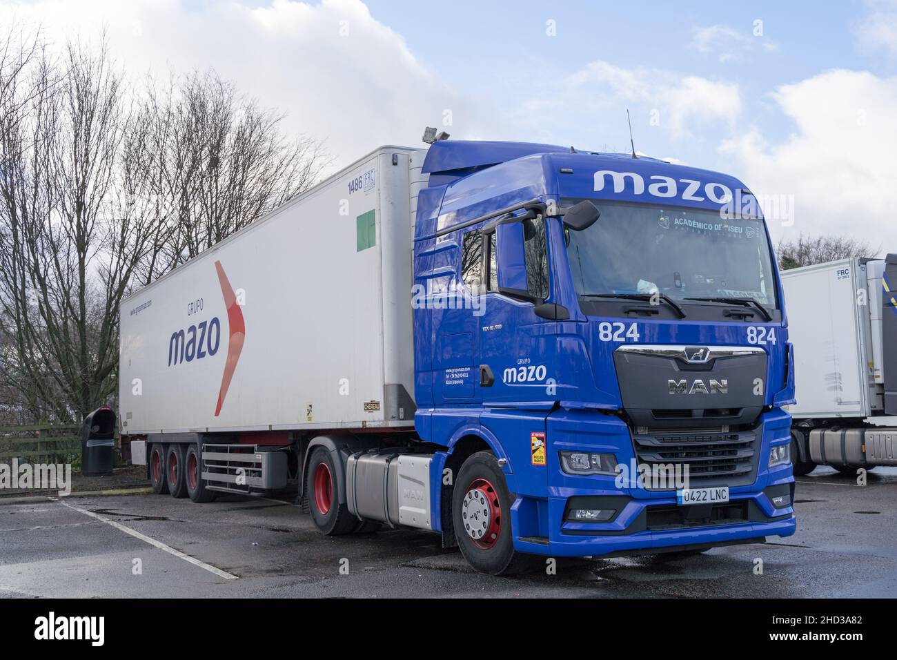 side view of MAZO HGV lorry in Kent England UK Stock Photo