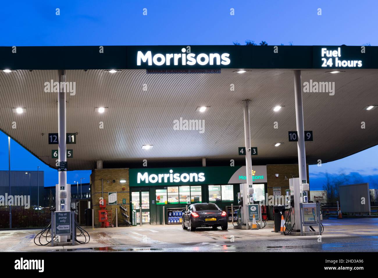 fuel station , petrol and diesel, at Morrisons supermarket Kent England