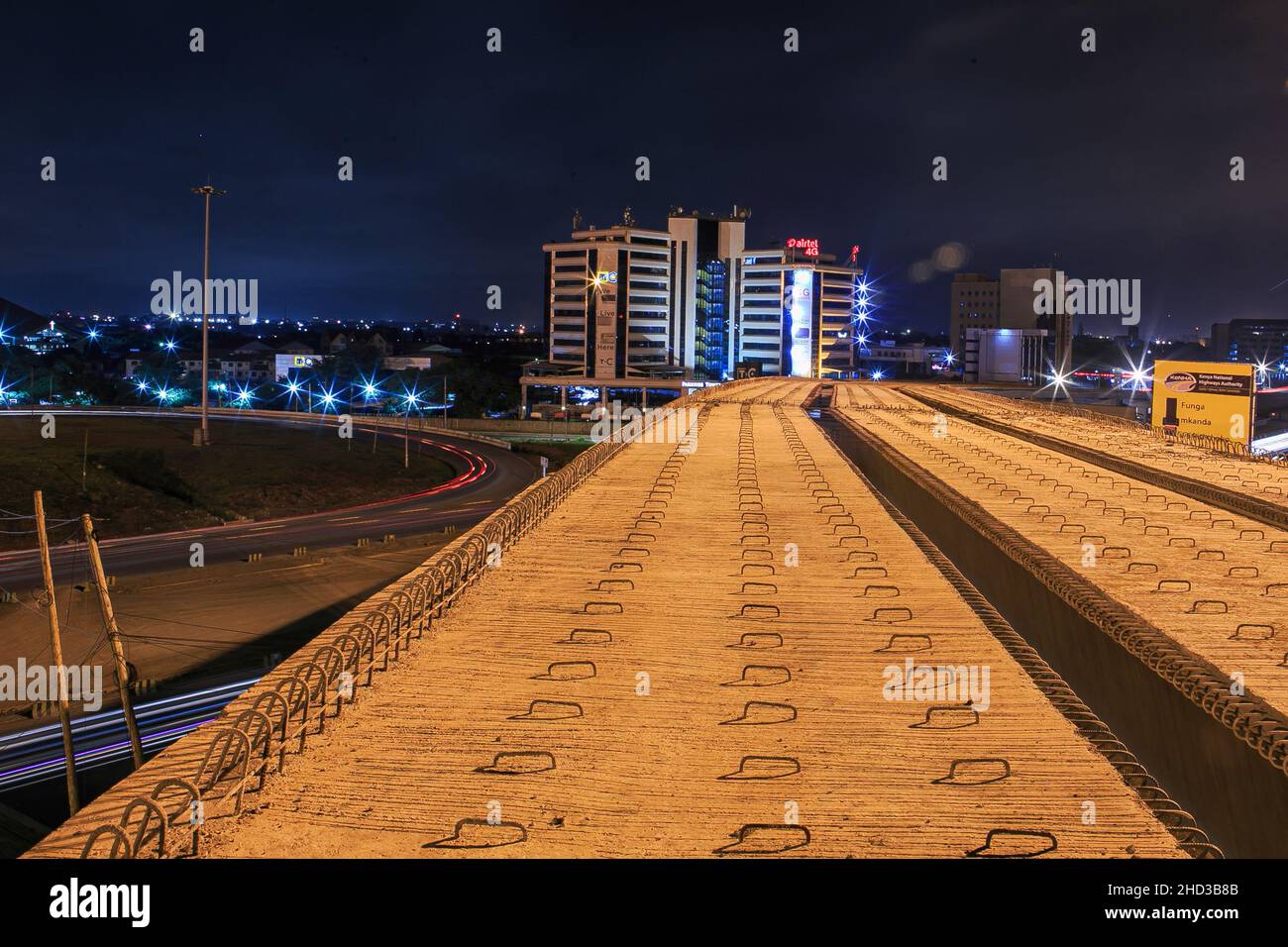 Nairobi, Kenya. 01st Jan, 2022. A section of the Nairobi Expressway southern over pass under construction a few hours before New year 2021. Kenyans are hopeful the road will reduce traffic jam and make it faster for people to travel.Kenya's capital city Nairobi ushered in the New Year 2022 with fireworks on rooftops of various buildings. (Photo by Boniface Muthoni/SOPA Images/Sipa USA) Credit: Sipa USA/Alamy Live News Stock Photo