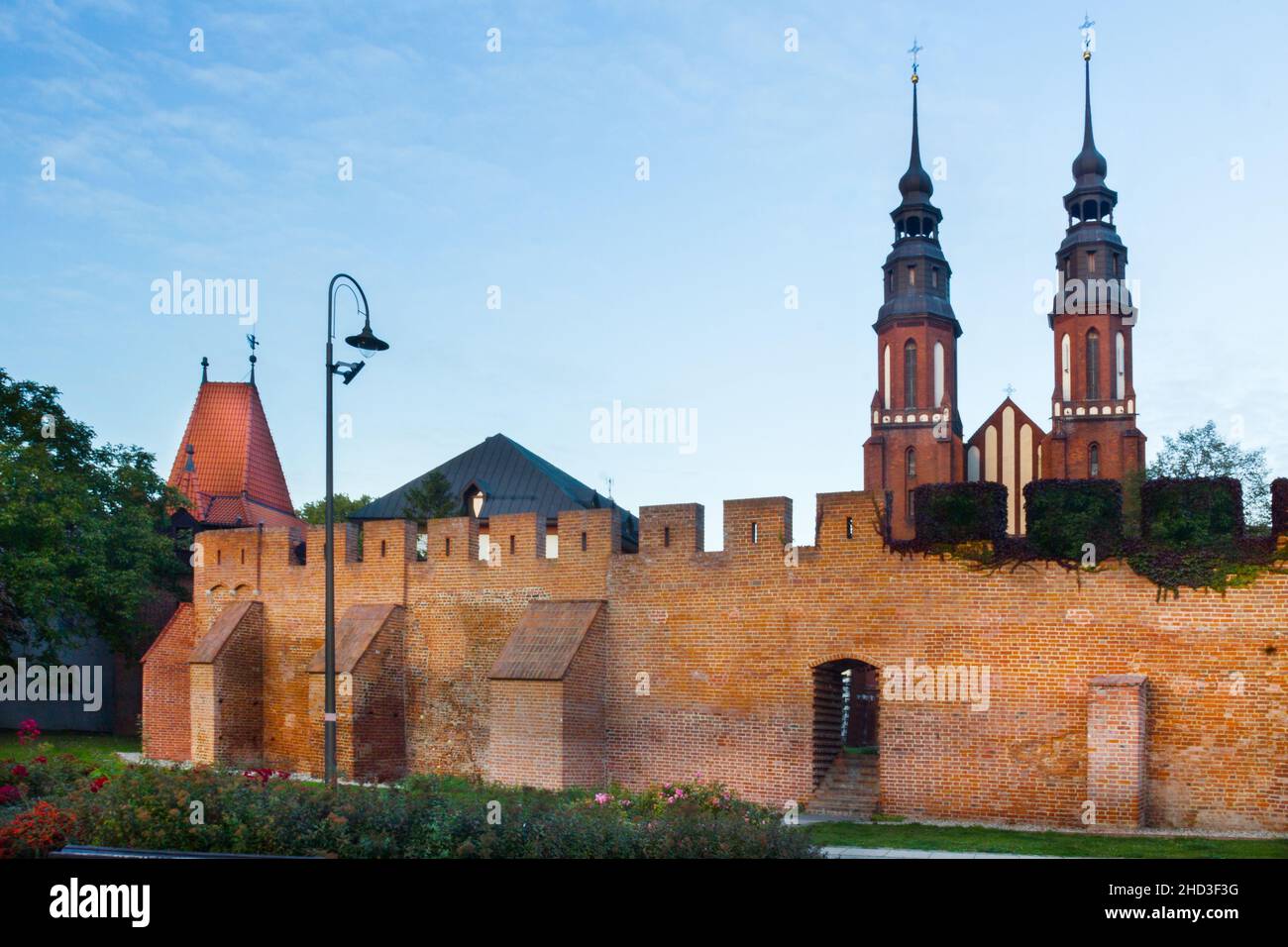 Town fortification in Opole Stock Photo