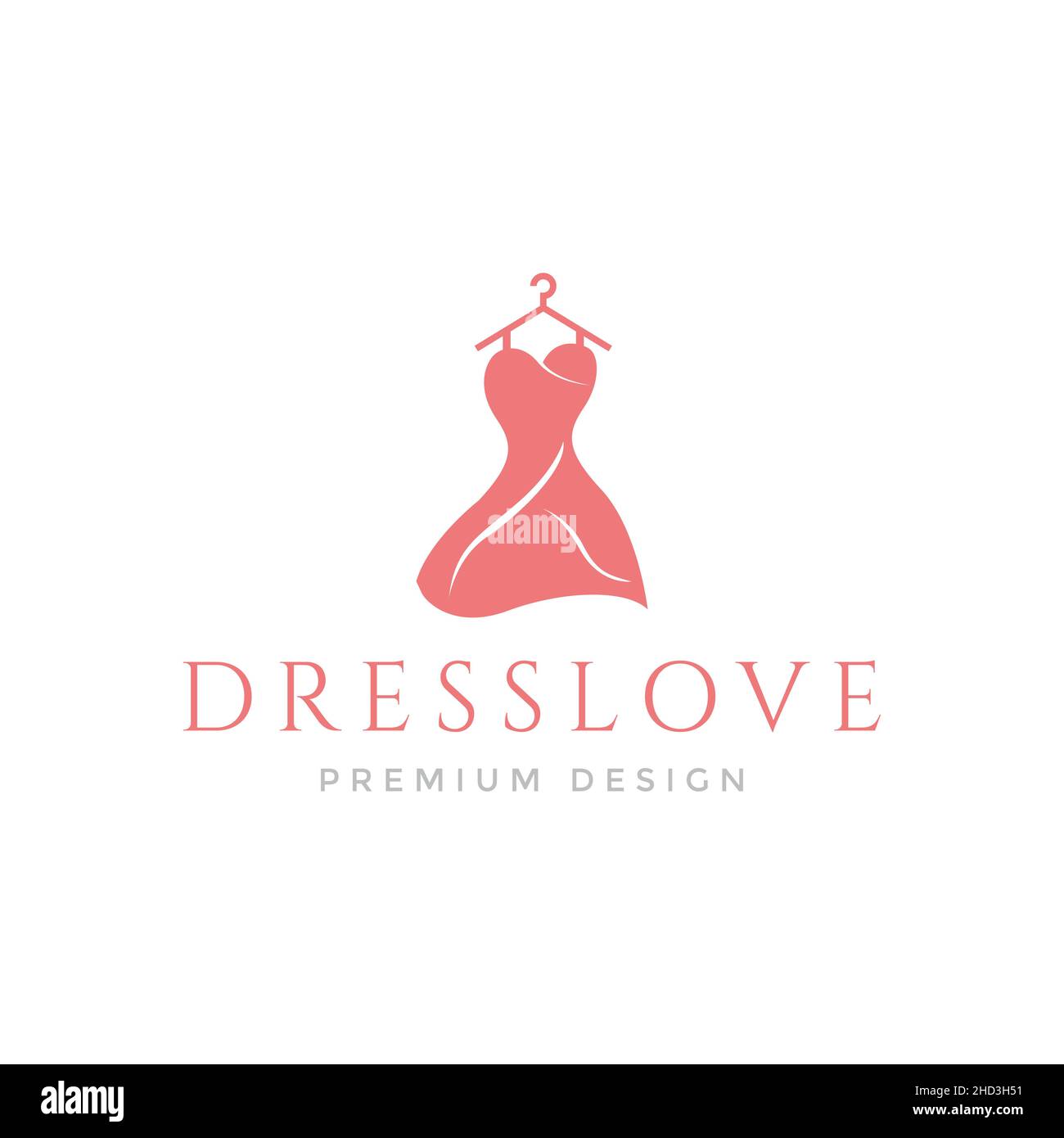 Red dress - Fashion logo design vector - Roven Logos