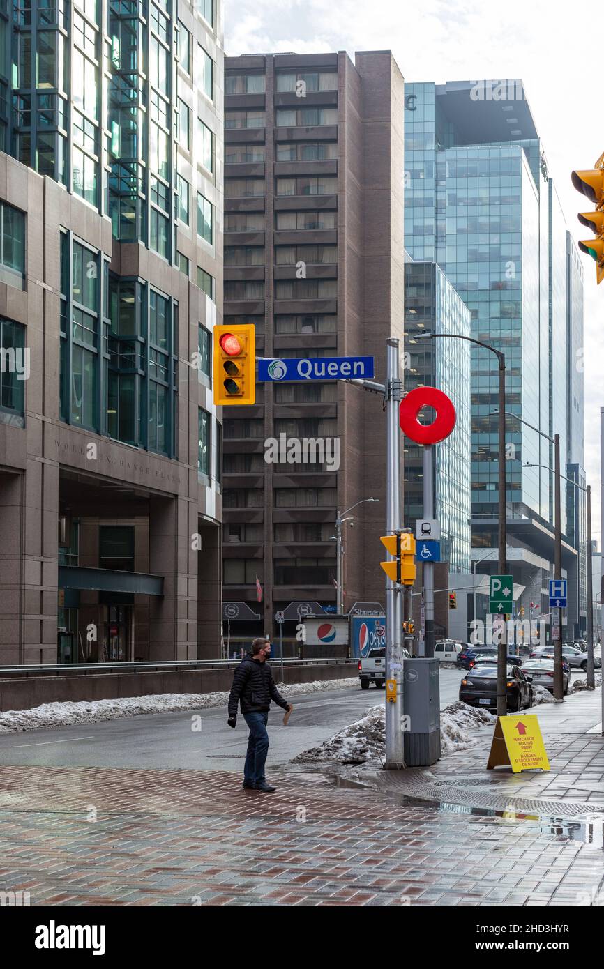 Ottawa, Canada December 16, 2021 Urban view with skyscrapers and