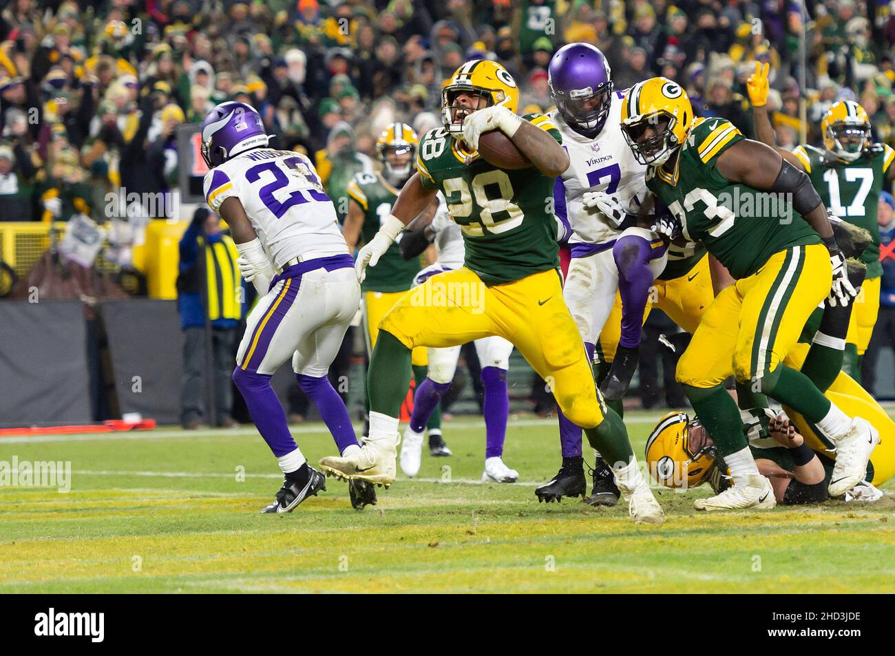 January 02, 2022 Green Bay Packers running back A.J. Dillon 28