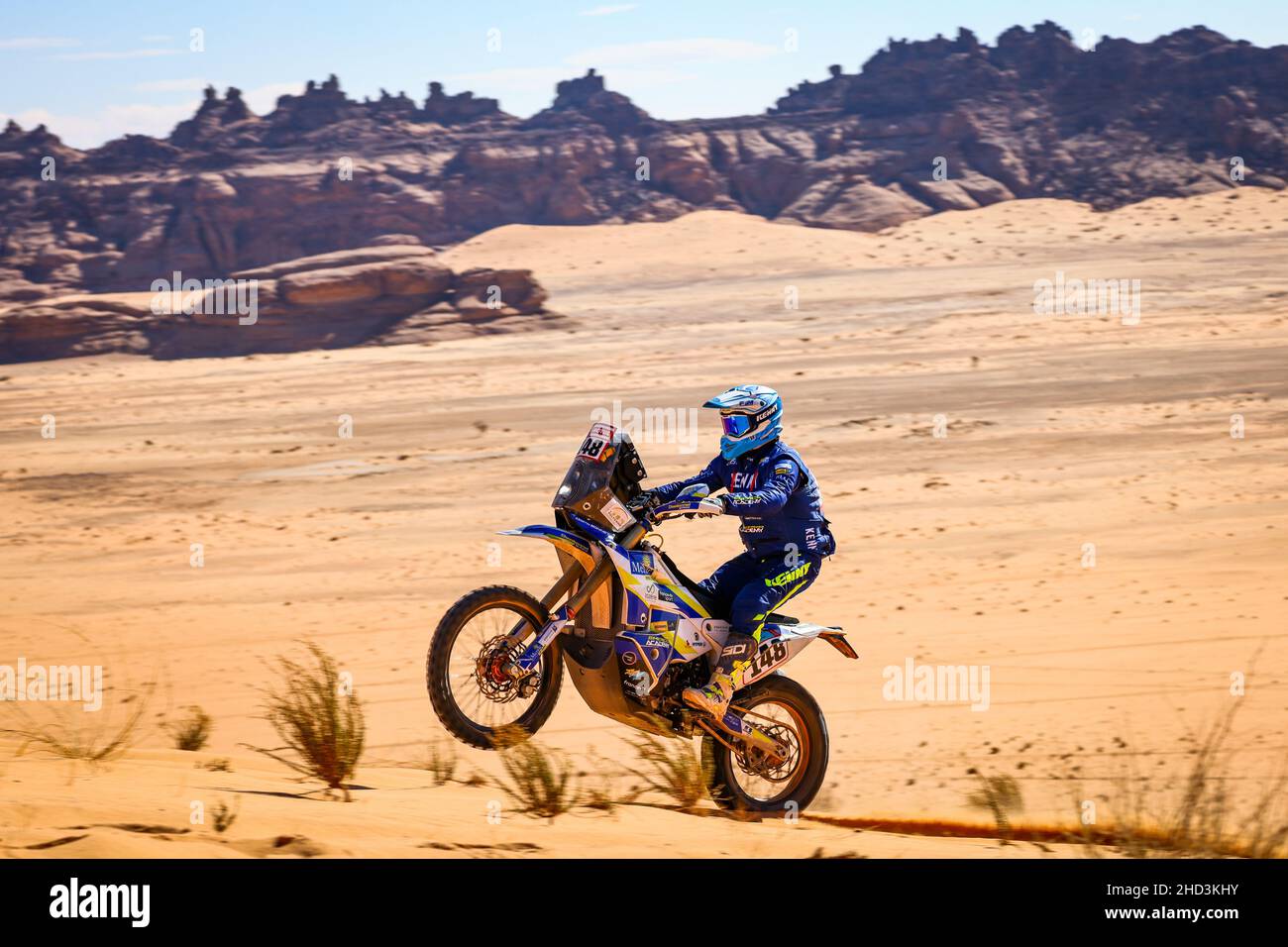148 Bonnet Martin (fra), RS Concept, Husqvarna 450 Rally Factory Replica,  Moto, action during the Stage 1B of the Dakar Rally 2022 around Hail, on  January 2nd, 2022 in Hail, Saudi Arabia -