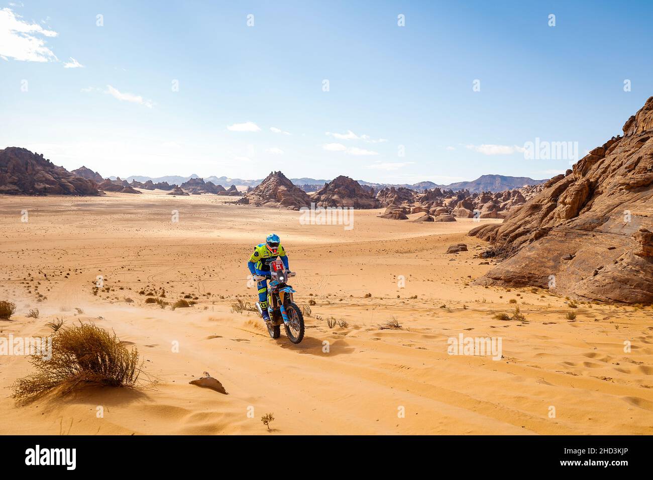 21 Engel Milan (cze), Moto Racing Group, KTM 450 Rally Replica, Moto, Original by Motul, action during the Stage 1B of the Dakar Rally 2022 around Hail, on January 2nd, 2022 in Hail, Saudi Arabia - Photo: Frederic Le Floc H/DPPI/LiveMedia Stock Photo