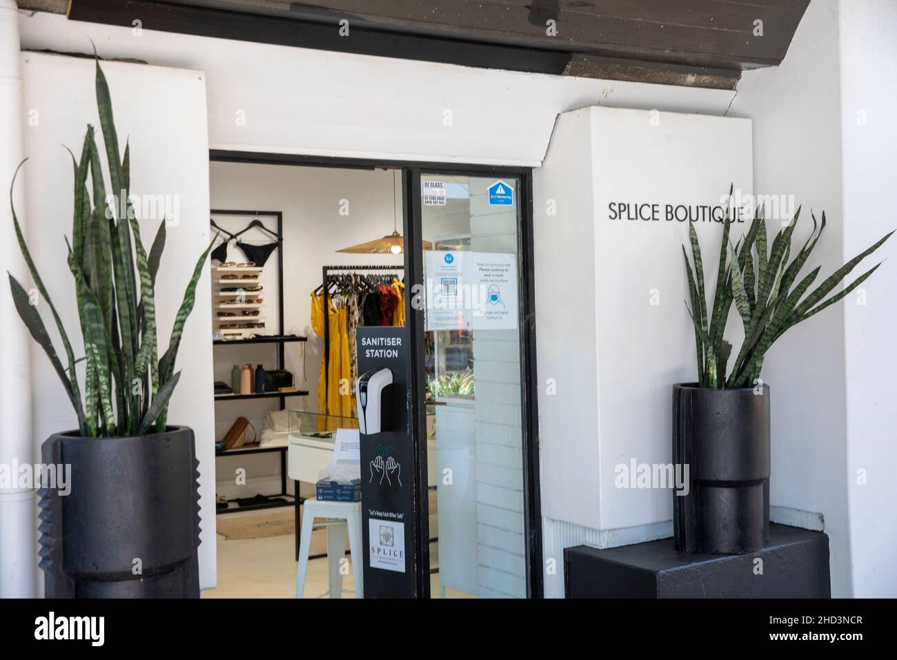 Womens boutique clothing store, Splice Boutique in the Sydney suburb of Newport Beach,Australia Stock Photo
