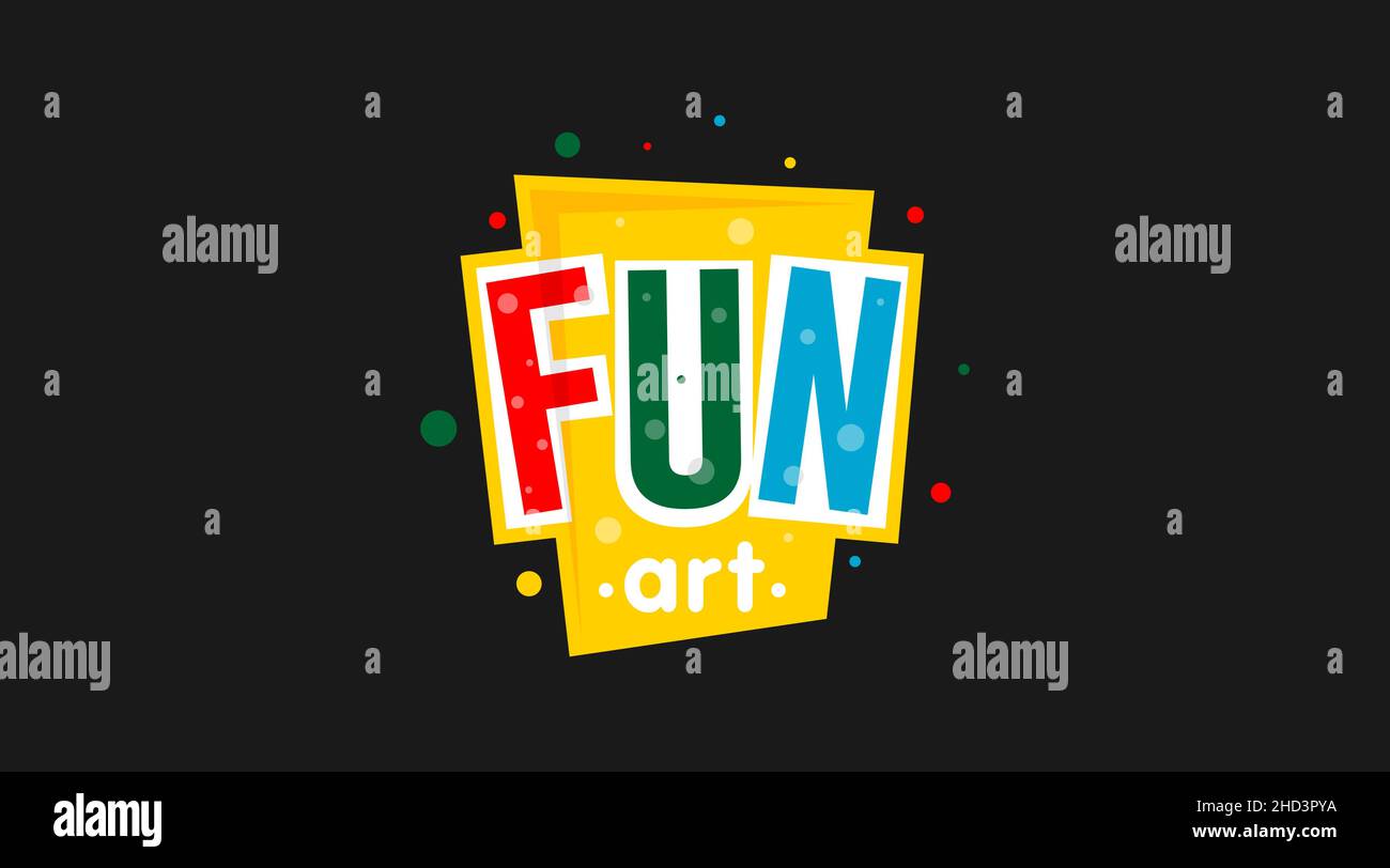 Fun and Colorful Logo Template Vector Stock Vector Image & Art - Alamy