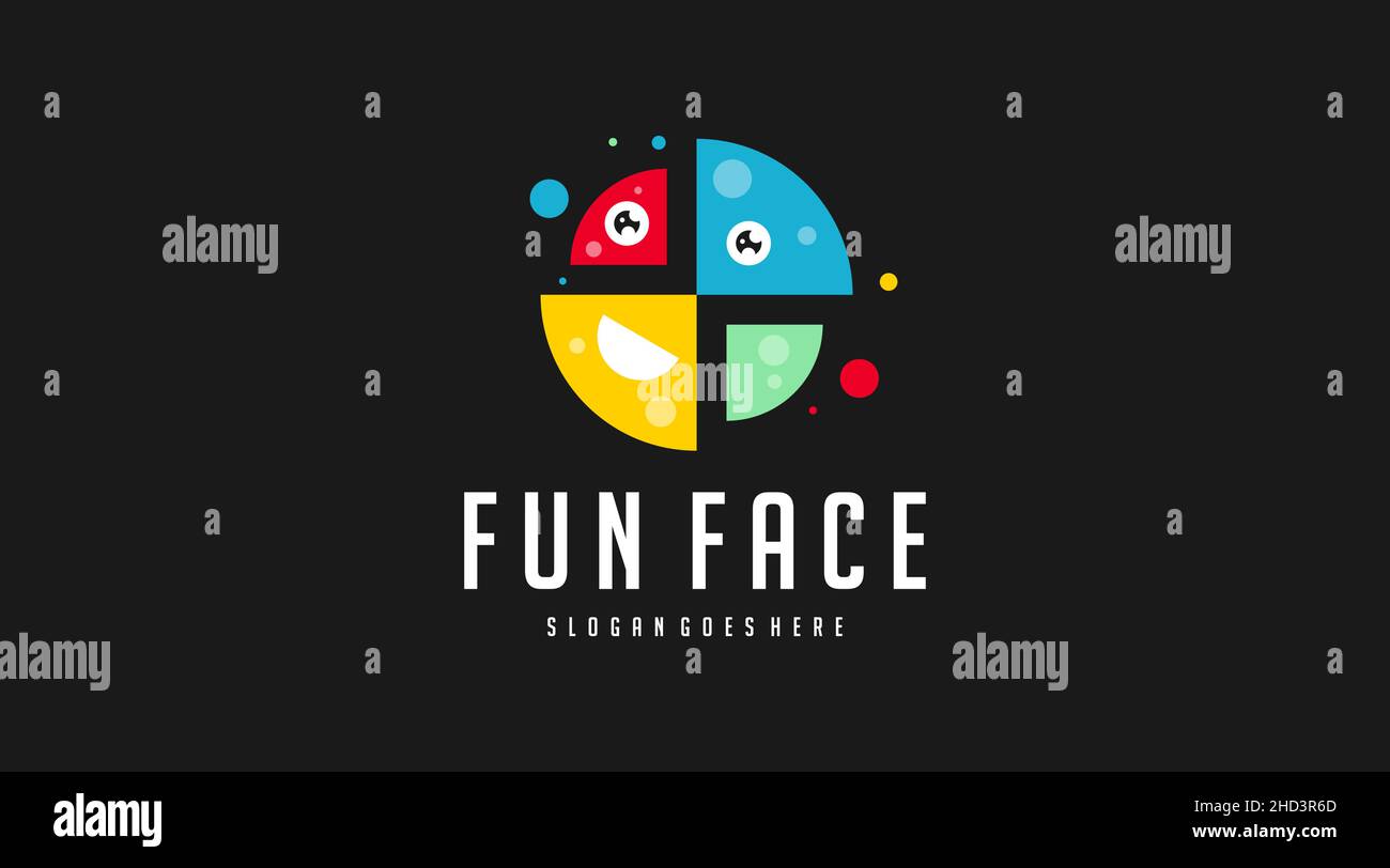 Fun and Colorful Logo Template Vector Stock Vector Image & Art - Alamy