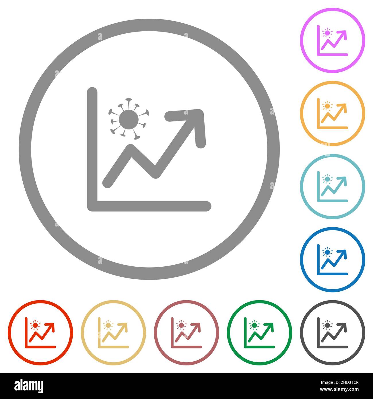 Rising graph icons in hi-res stock photography and images - Alamy