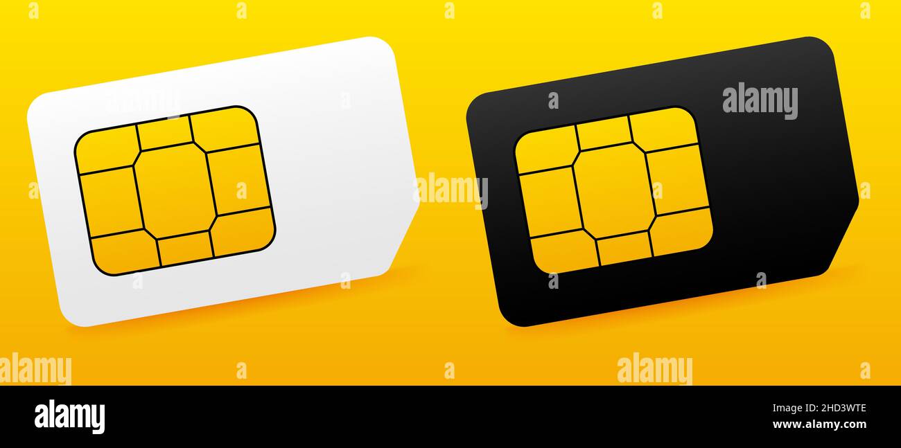 Mobile Sim Card Set Stock Vector