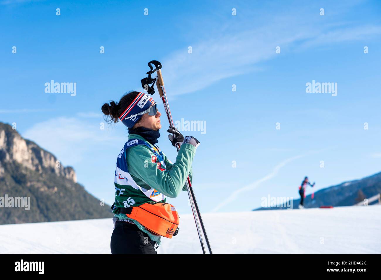 Lake Tesero, Italy 20220102.Heidi Weng during training in Val di Fiemme before the last two stages of Tour de Ski. Photo: Terje Pedersen / NTB Stock Photo