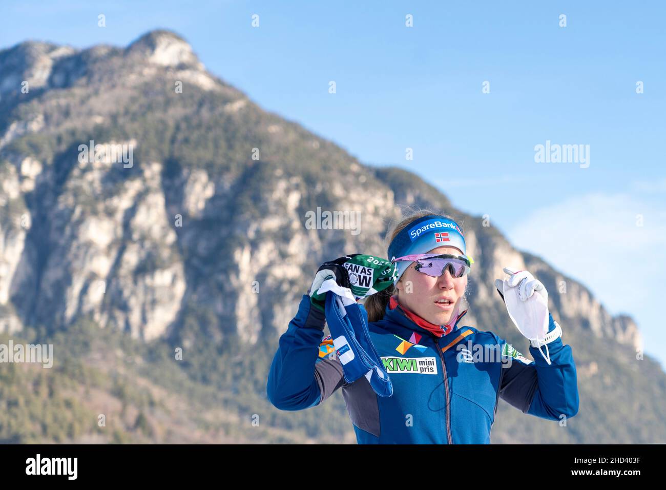 Lake Tesero, Italy 20220102.Helene Marie Fossesholm during training in Val di Fiemme before the last two stages of Tour de Ski. Photo: Terje Pedersen / NTB Stock Photo