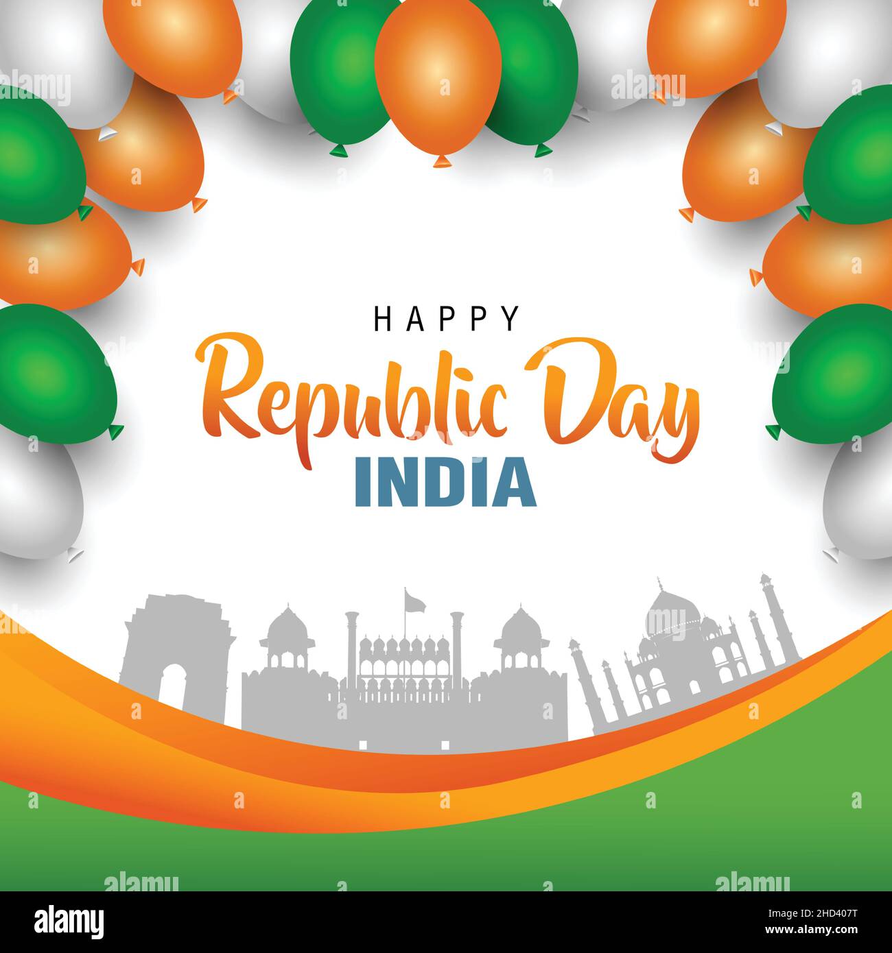 elegant Indian happy republic day background. vector illustration design Stock Vector