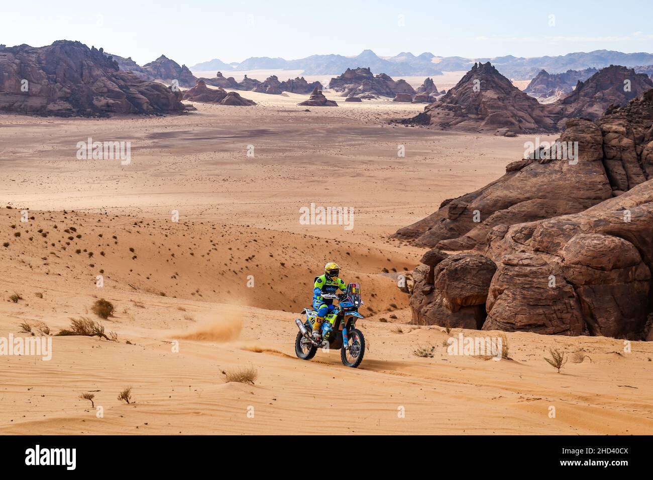 10 Michek Martin (cze), Orion - Moto Racing Group, KTM 450 Rally Factory Replica, Moto, action during the Stage 1B of the Dakar Rally 2022 around Hail, on January 2nd, 2022 in Hail, Saudi Arabia - Photo: Florent Gooden/DPPI/LiveMedia Stock Photo