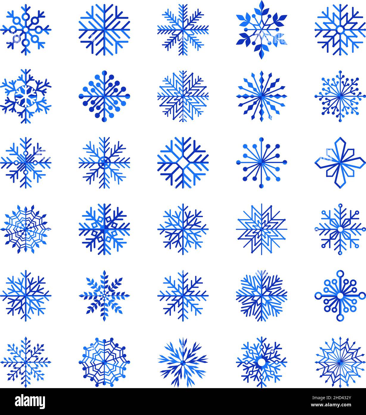 Set of snowflakes, vector illustration Stock Vector Image & Art - Alamy