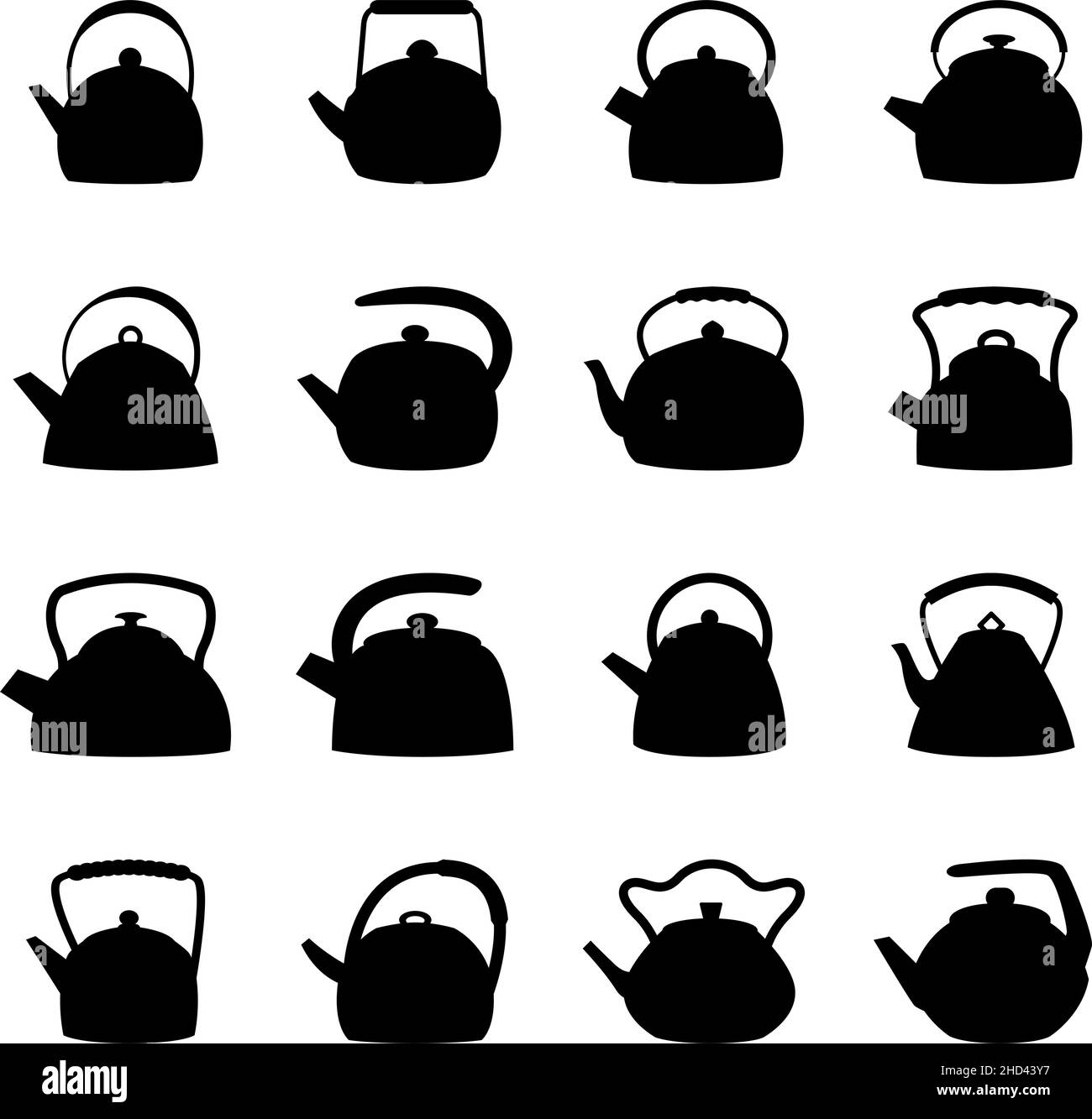 Set of kettles, vector illustration Stock Vector Image & Art Alamy