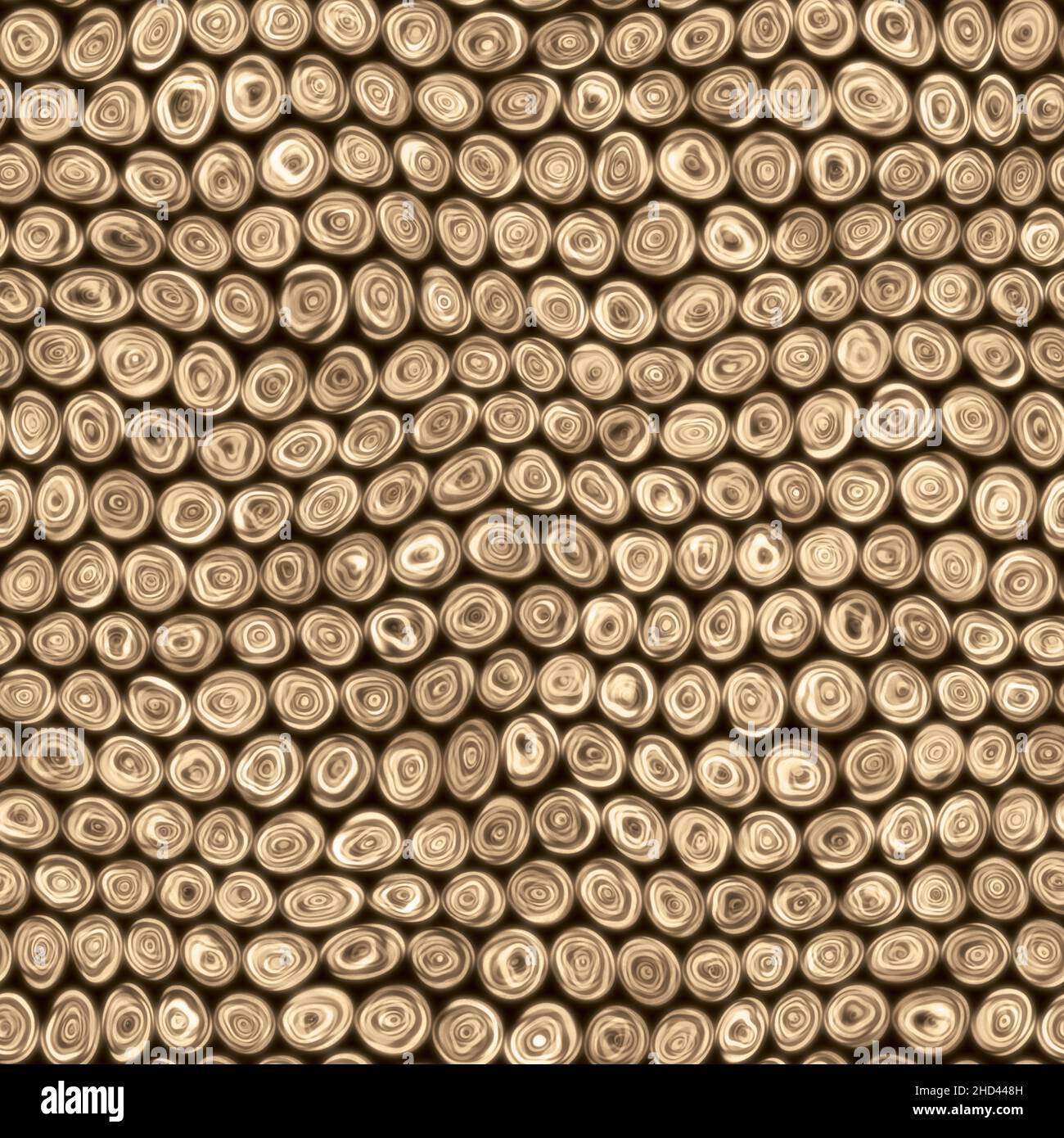Tiny Bronze Gold Squiggly Swirly Spiral Circles Seamless Texture Pattern Stock Photo