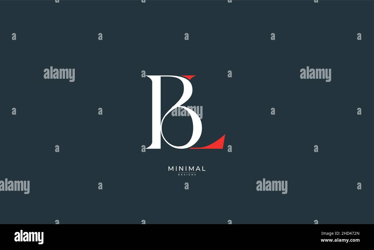 Alphabet letter icon logo BL Stock Vector