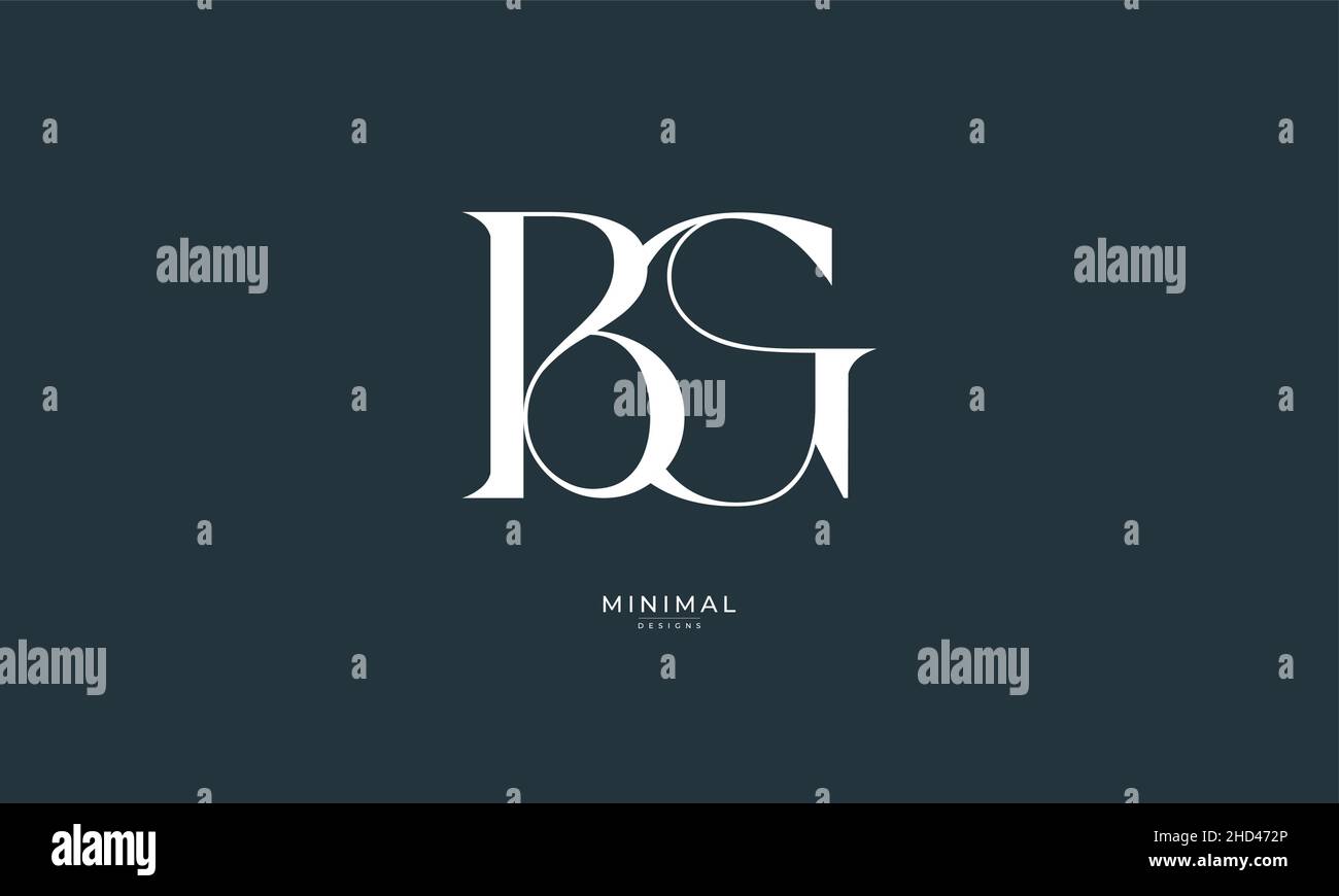 Alphabet letter icon logo BG Stock Vector