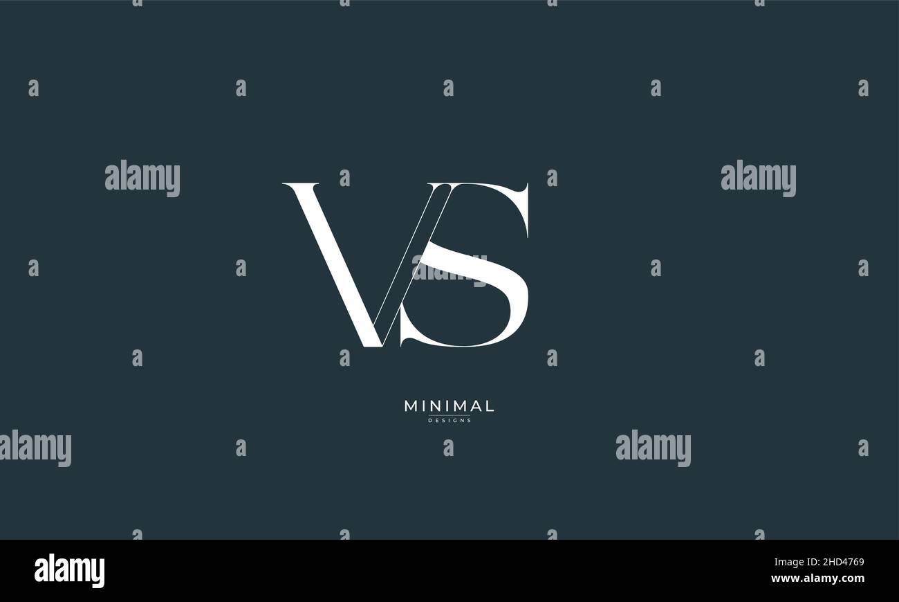 Alphabet letter icon logo VS Stock Vector