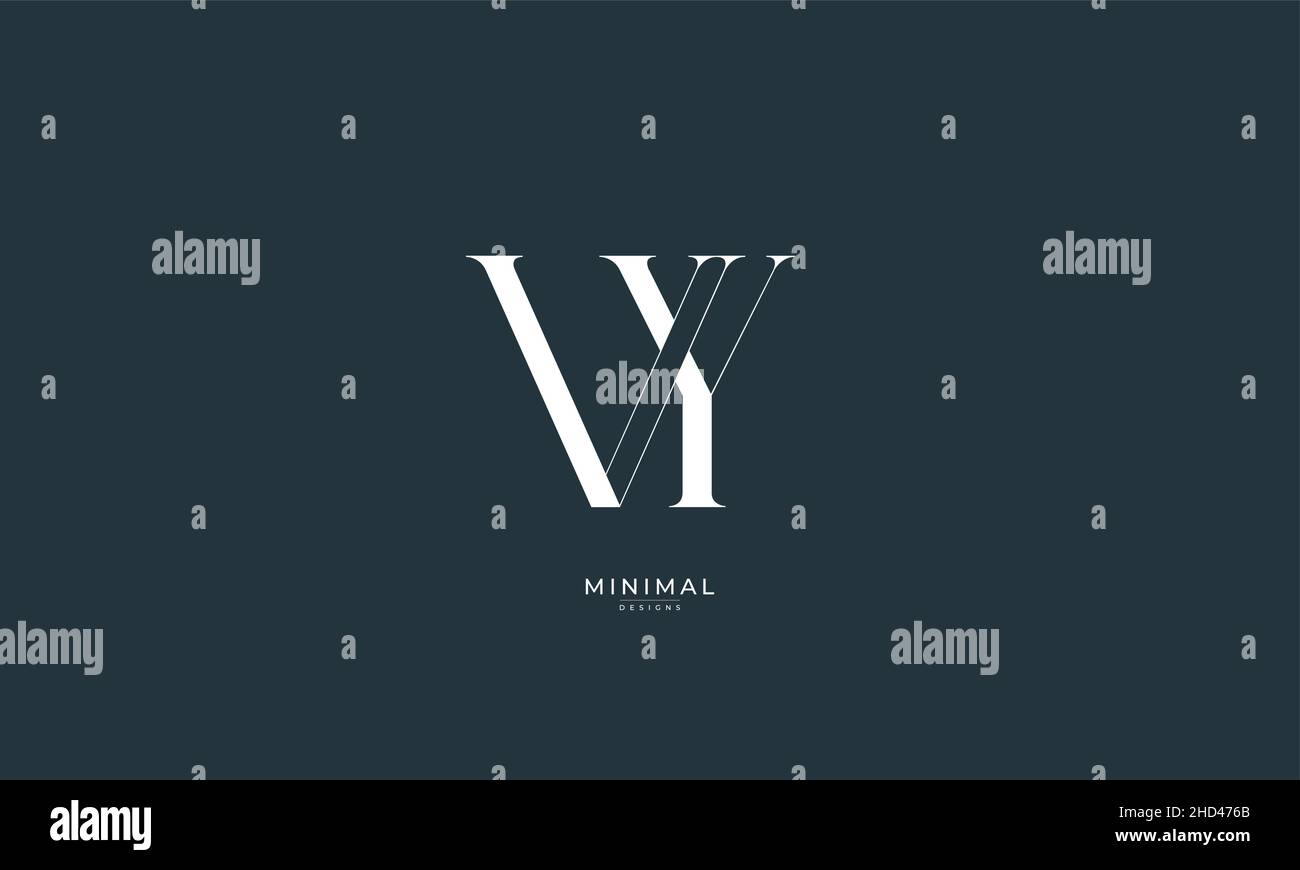 Alphabet letter icon logo VY Stock Vector