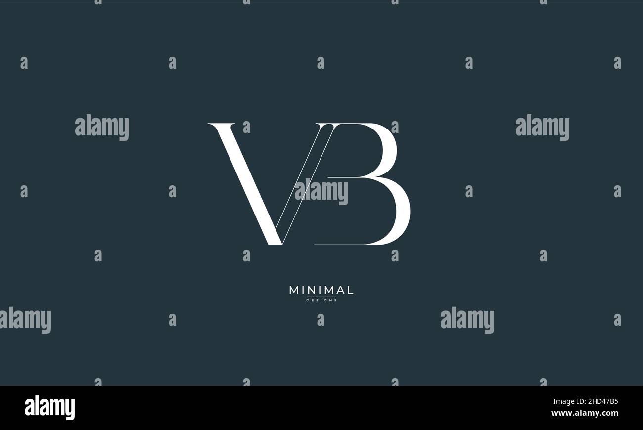 Alphabet letter icon logo VB Stock Vector