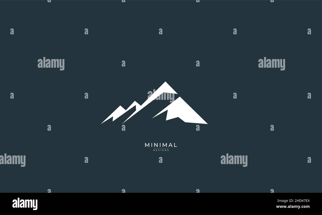An abstract line art icon logo of a mountain Stock Vector Image & Art ...