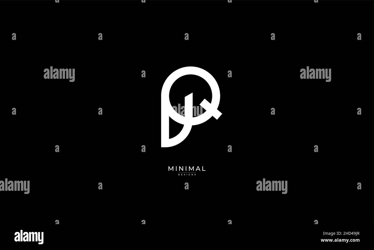 Alphabet letter icon logo PQ Stock Vector Image & Art - Alamy