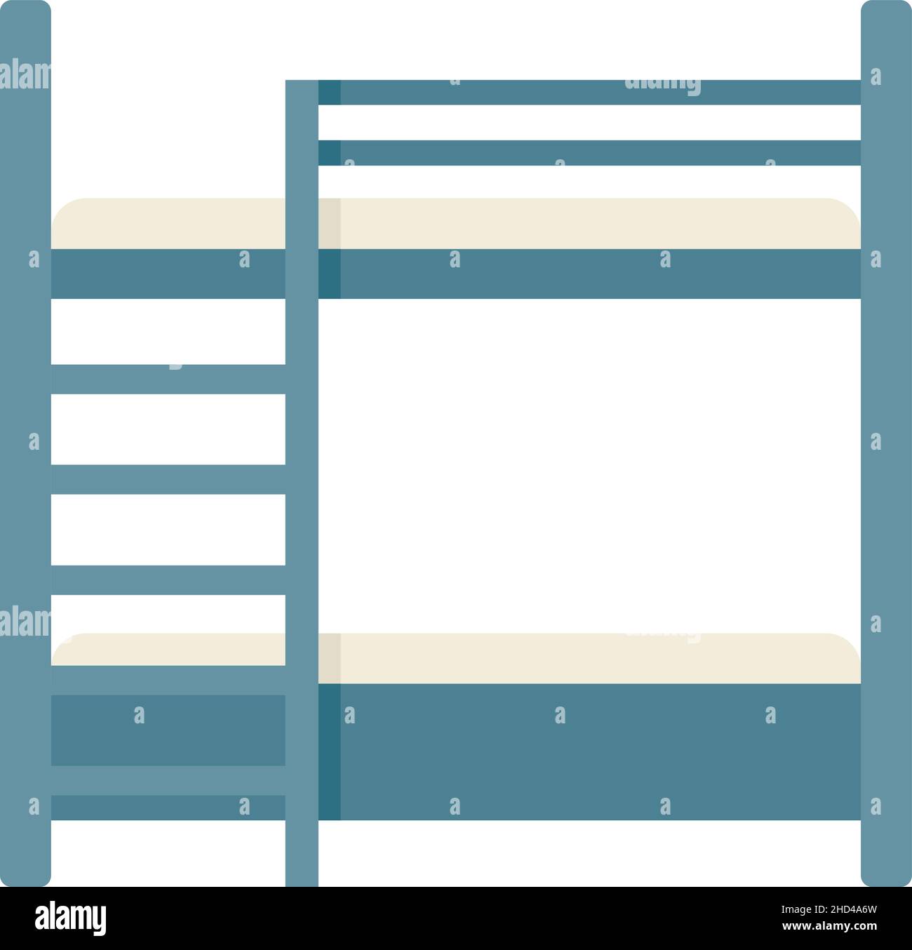 Furniture bunk bed icon. Flat illustration of furniture bunk bed vector ...