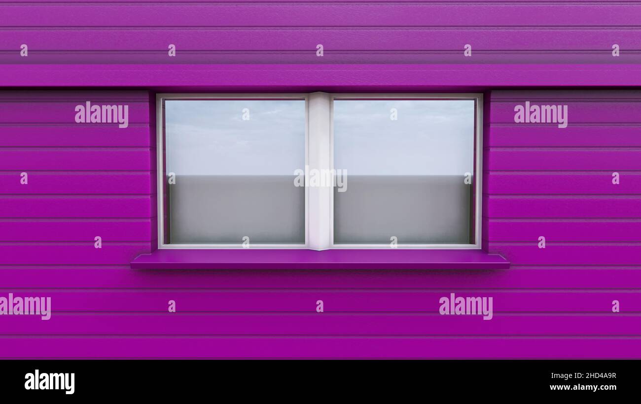 Metal frame with glass sheets on material wall Stock Photo Alamy