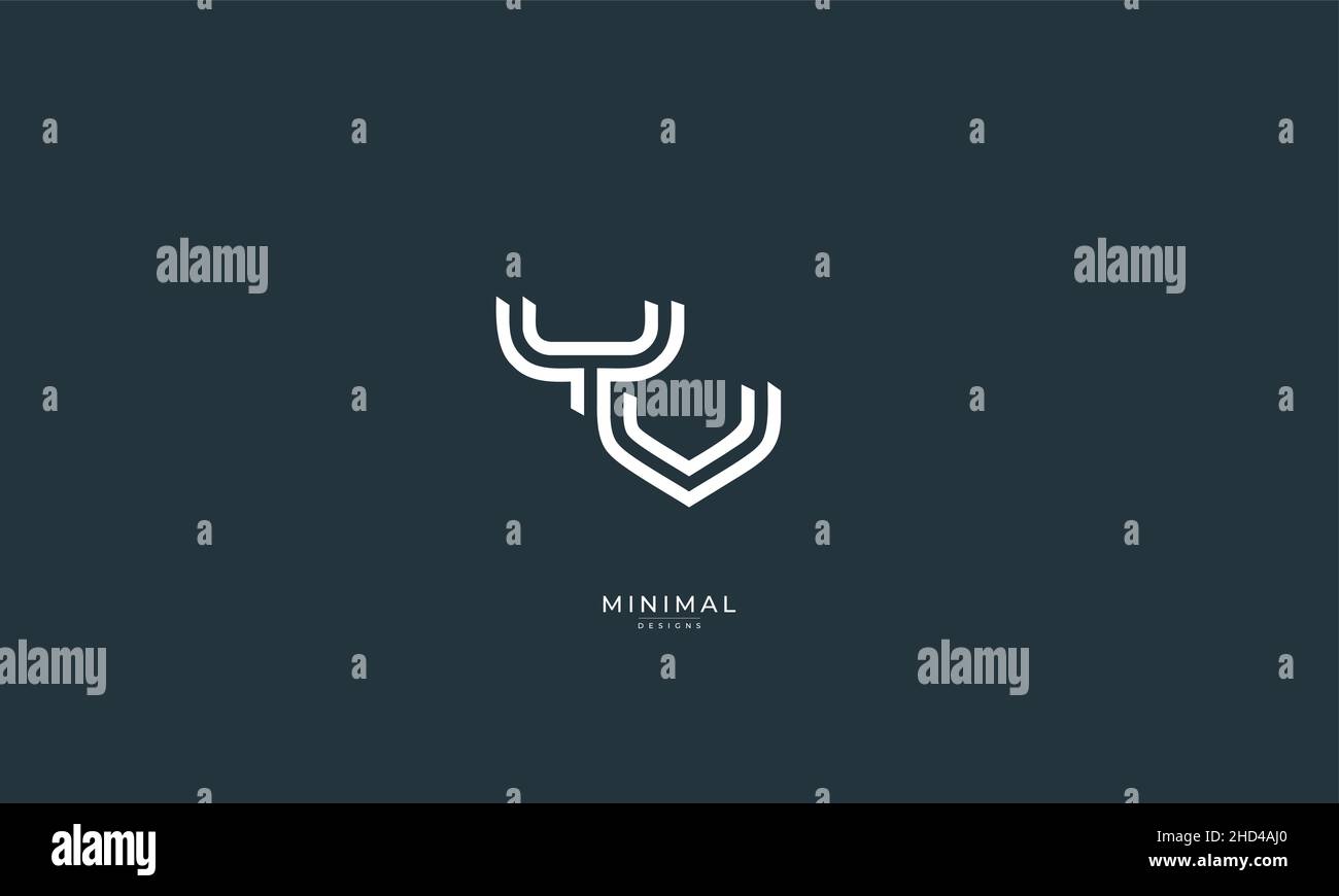 Alphabet letter icon logo YV Stock Vector