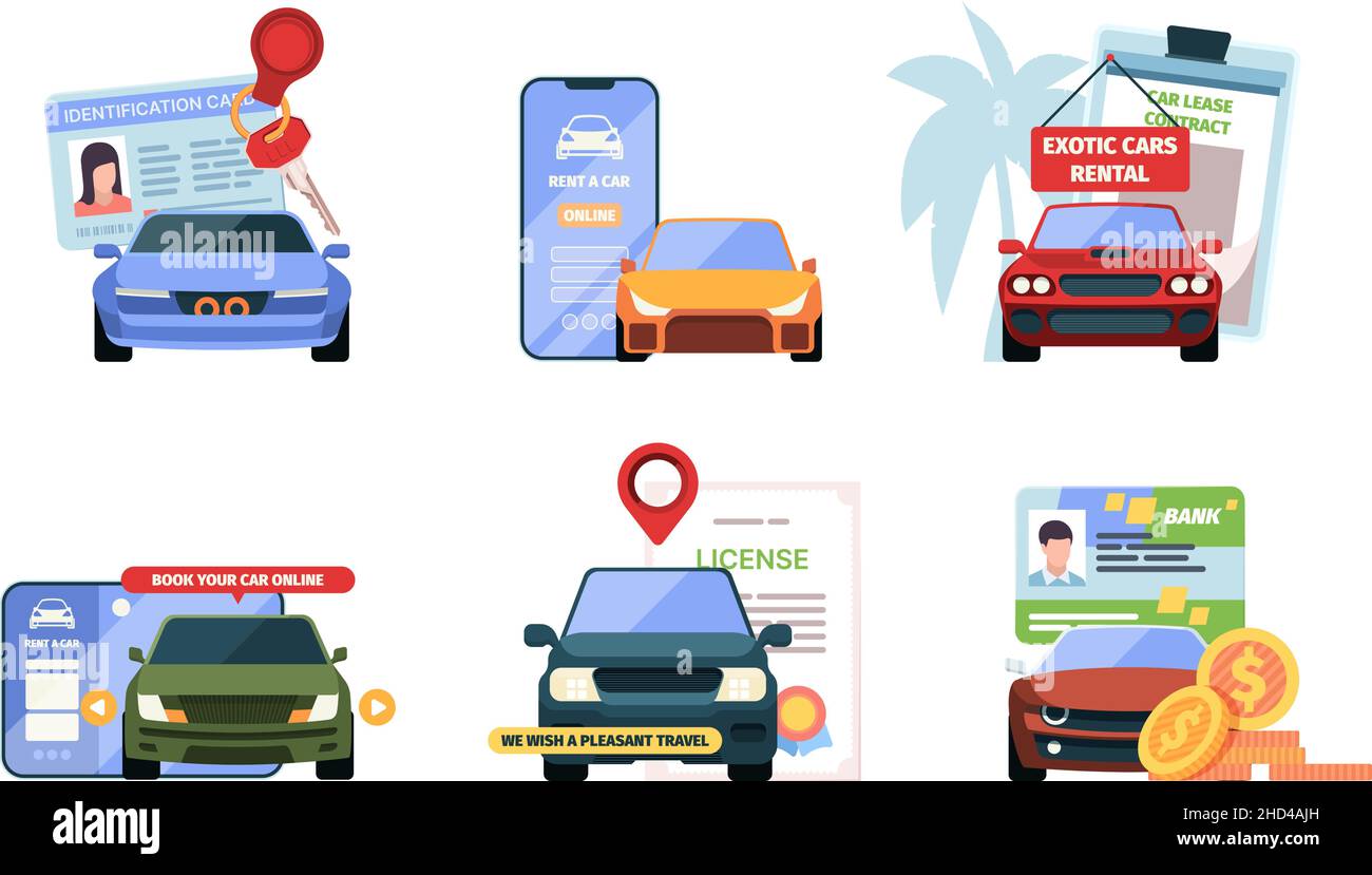 Rent car. Vehicle showroom seller holding key from automobile car