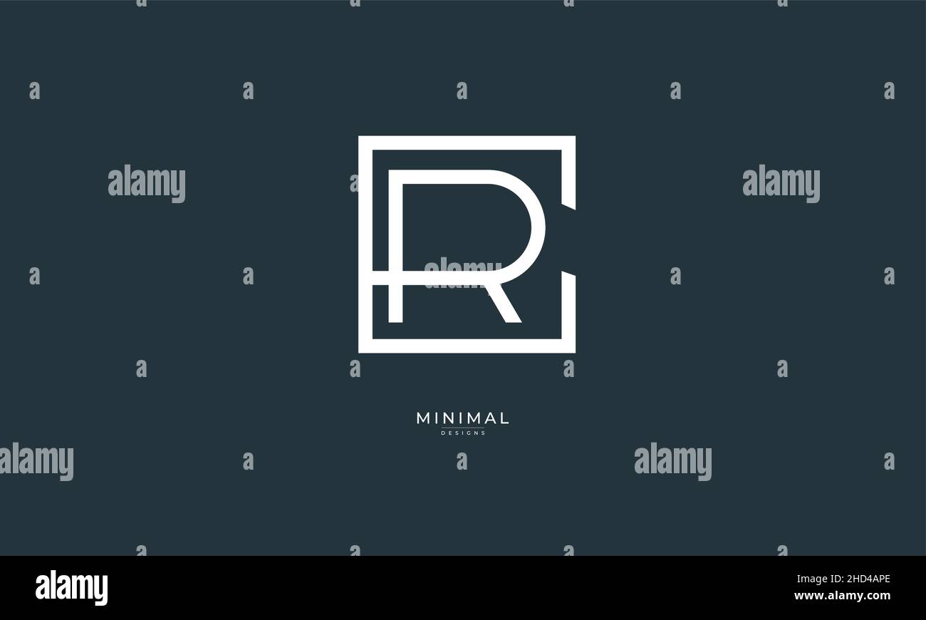 Alphabet letter icon logo CR or RC Stock Vector