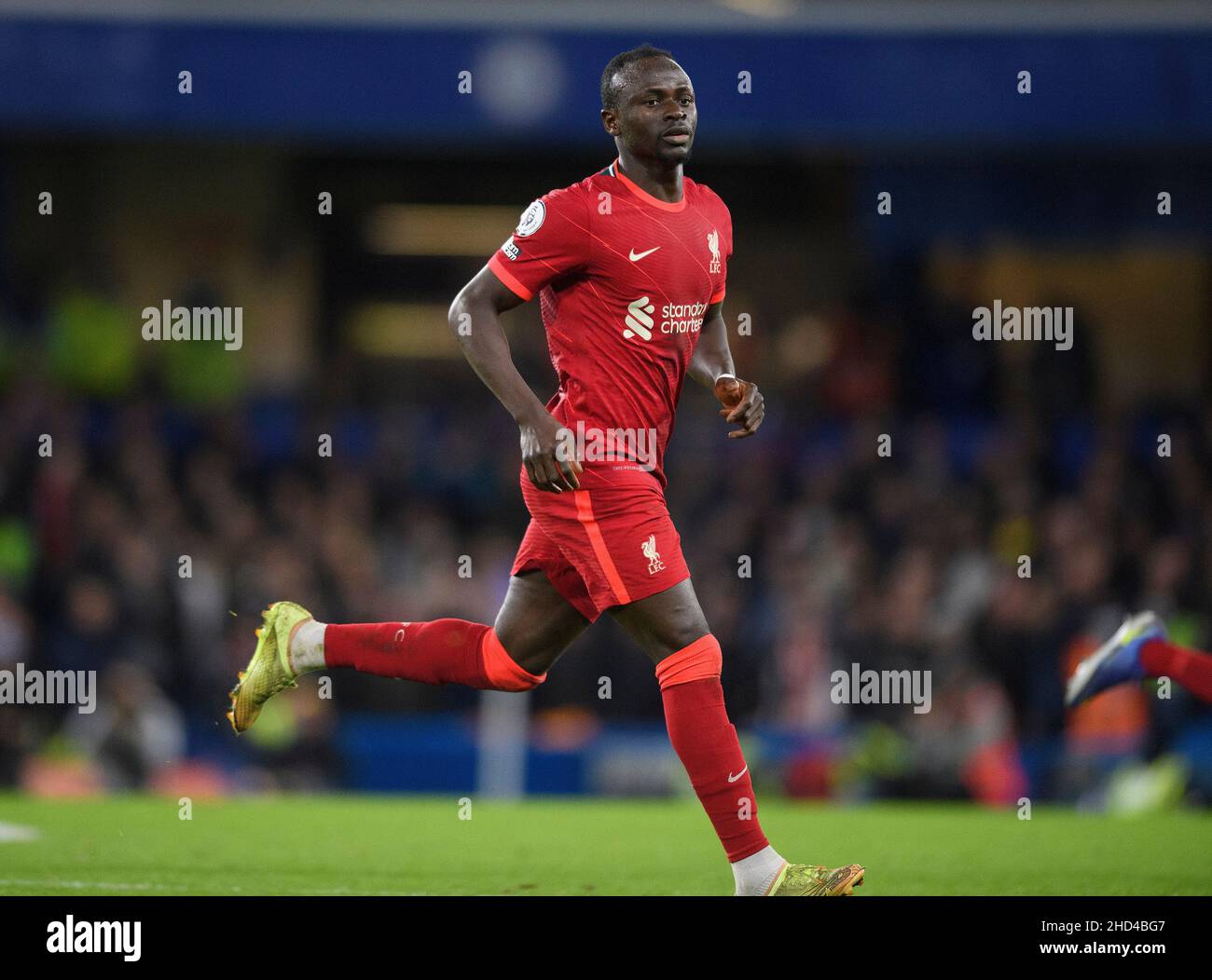 Sadio Mane during the Premier League match at Stamford Bridge, London Picture Credit : Credit: Mark Pain/Alamy Live News Stock Photo