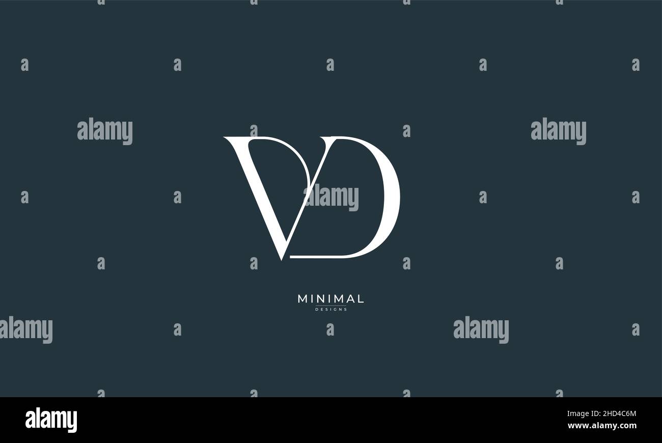 Alphabet letter icon logo VD Stock Vector