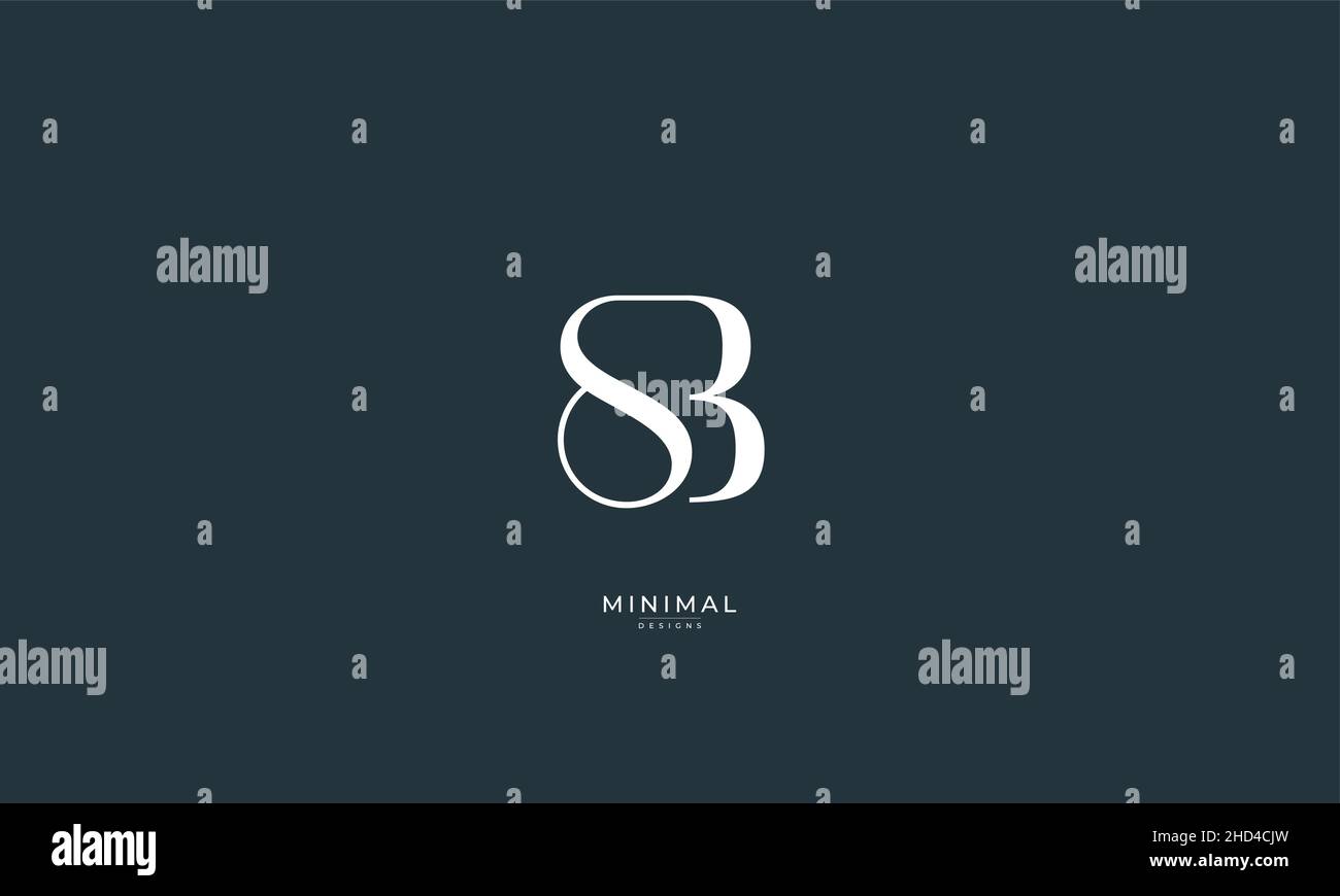 Alphabet letter icon logo SB Stock Vector