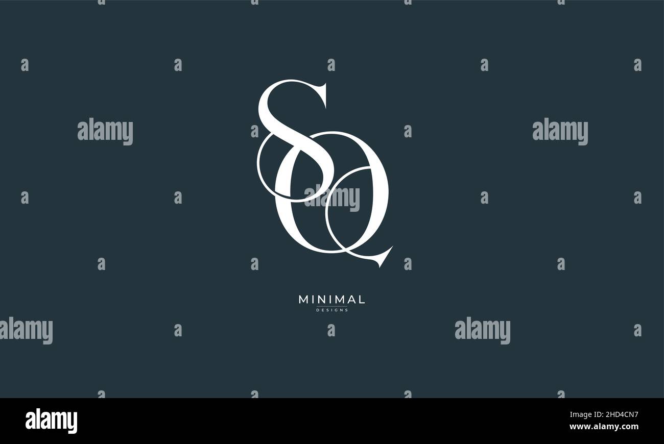 Alphabet letter icon logo SQ Stock Vector