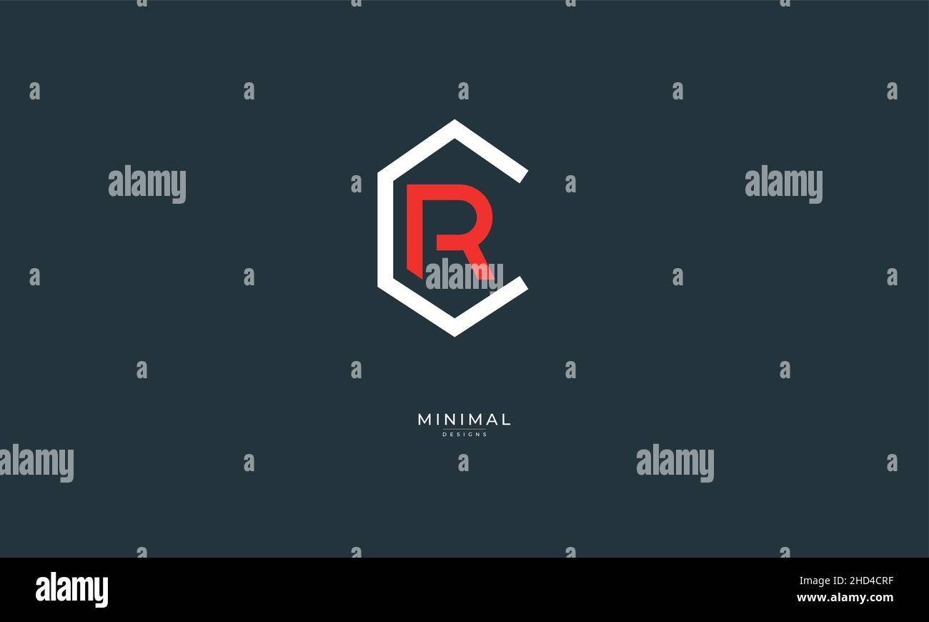 Alphabet letter icon logo CR or RC Stock Vector