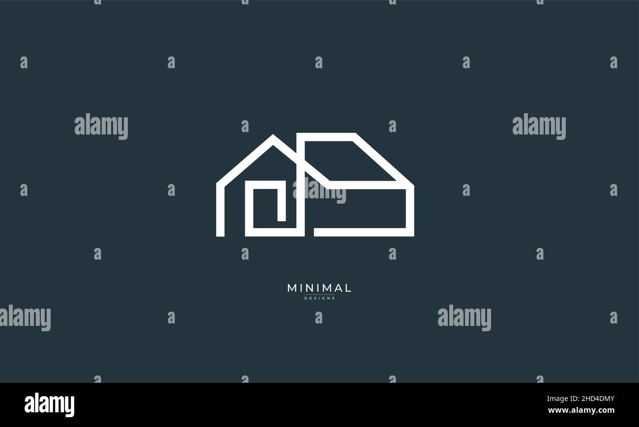 a line art icon logo a modern stylish house, home Stock Vector Image ...