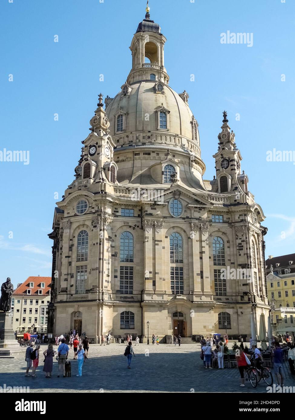 Dresdner Frauenkirche, known as Church of Our Lady in the city of Dresden, capital city of the German state of Saxony, Upper Saxony, Germany, Europe Stock Photo