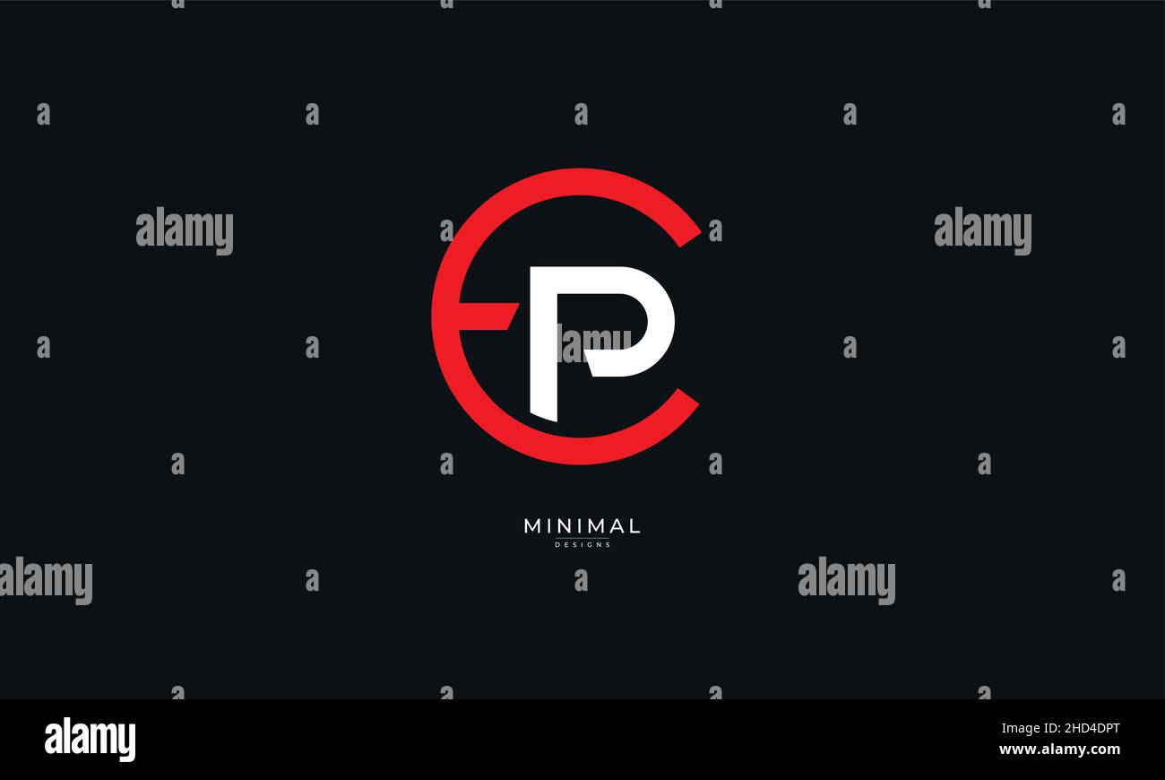 Alphabet letter icon logo EP or PE Stock Vector
