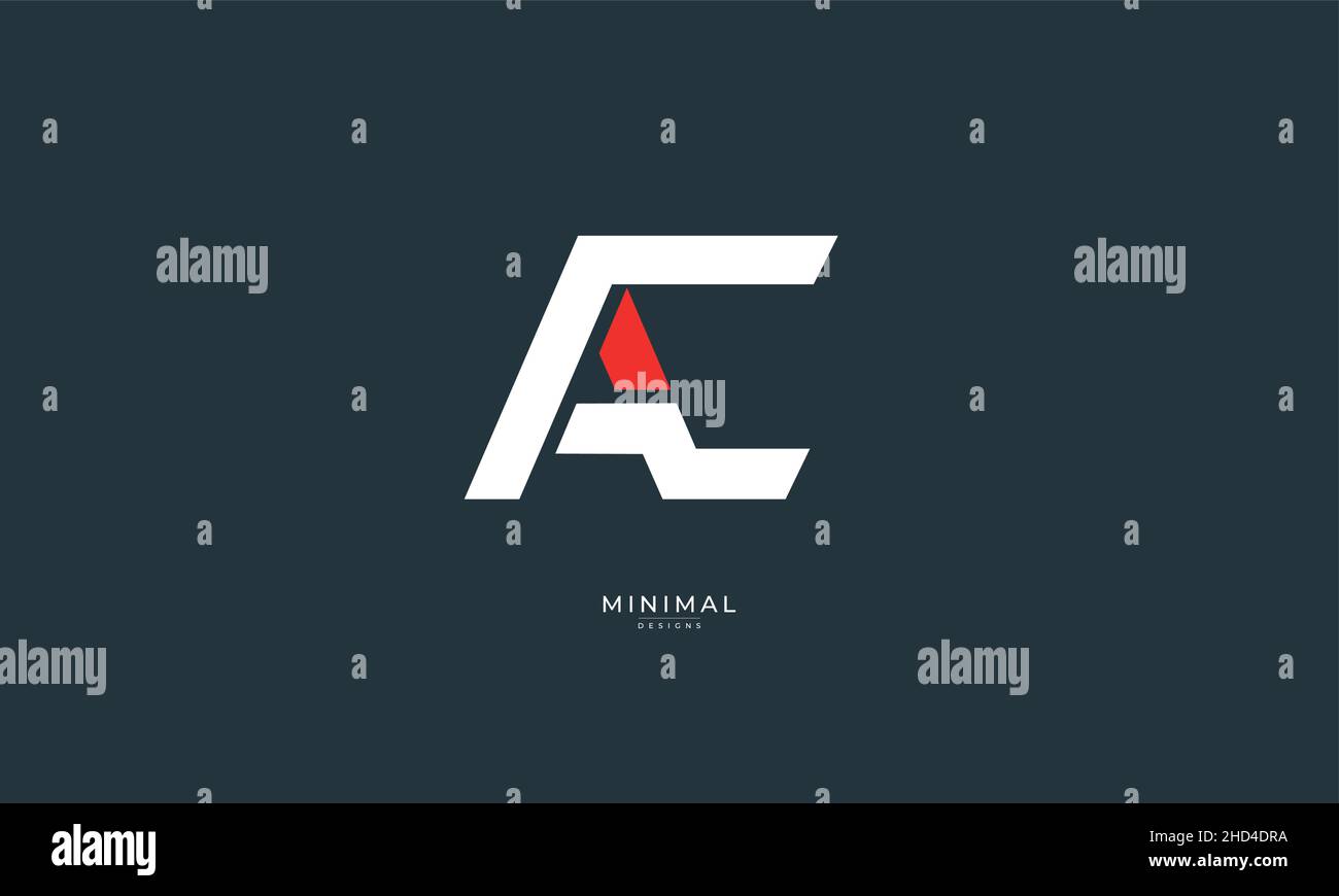 Alphabet letter icon logo AC Stock Vector