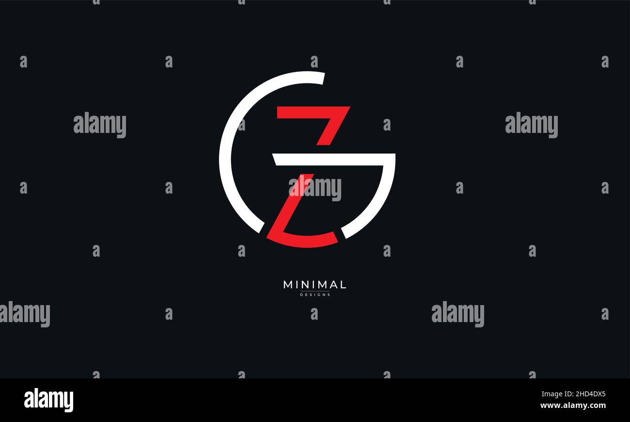 Alphabet letter icon logo GZ or ZG Stock Vector