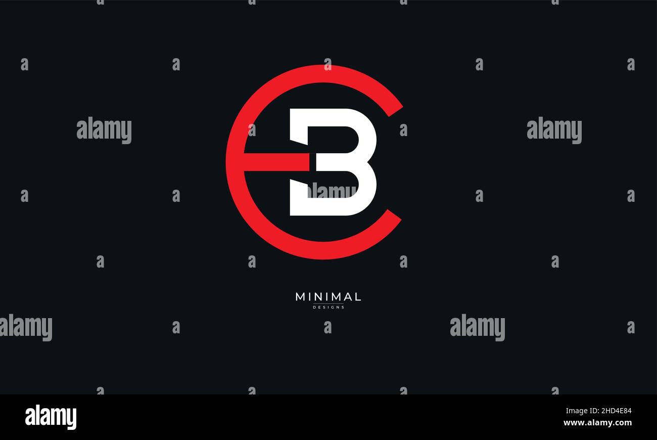 Alphabet letter icon logo EB or BE Stock Vector