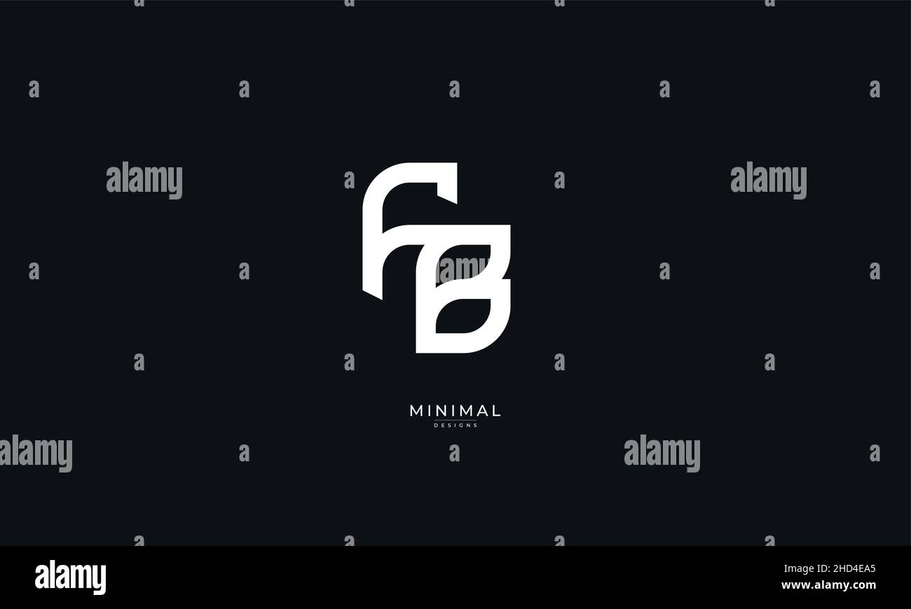 Alphabet letter icon logo FB Stock Vector