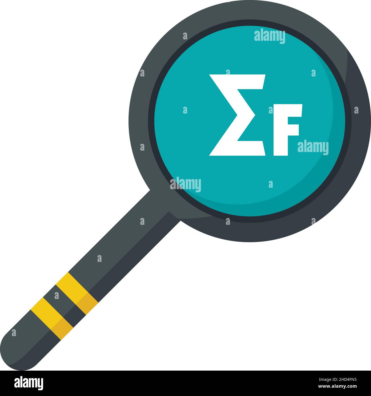 Newton force magnifier icon. Flat illustration of newton force magnifier vector icon isolated on white background Stock Vector