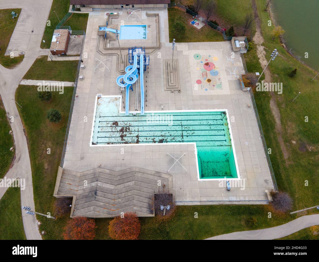 Aerial view of Anderson Park in Kenosha Wisconsin, US Stock Photo Alamy