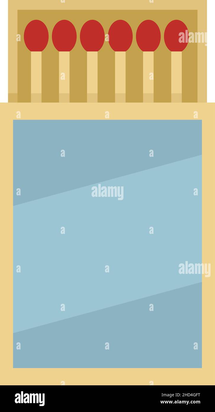 Swedish wood match icon. Flat illustration of swedish wood match vector