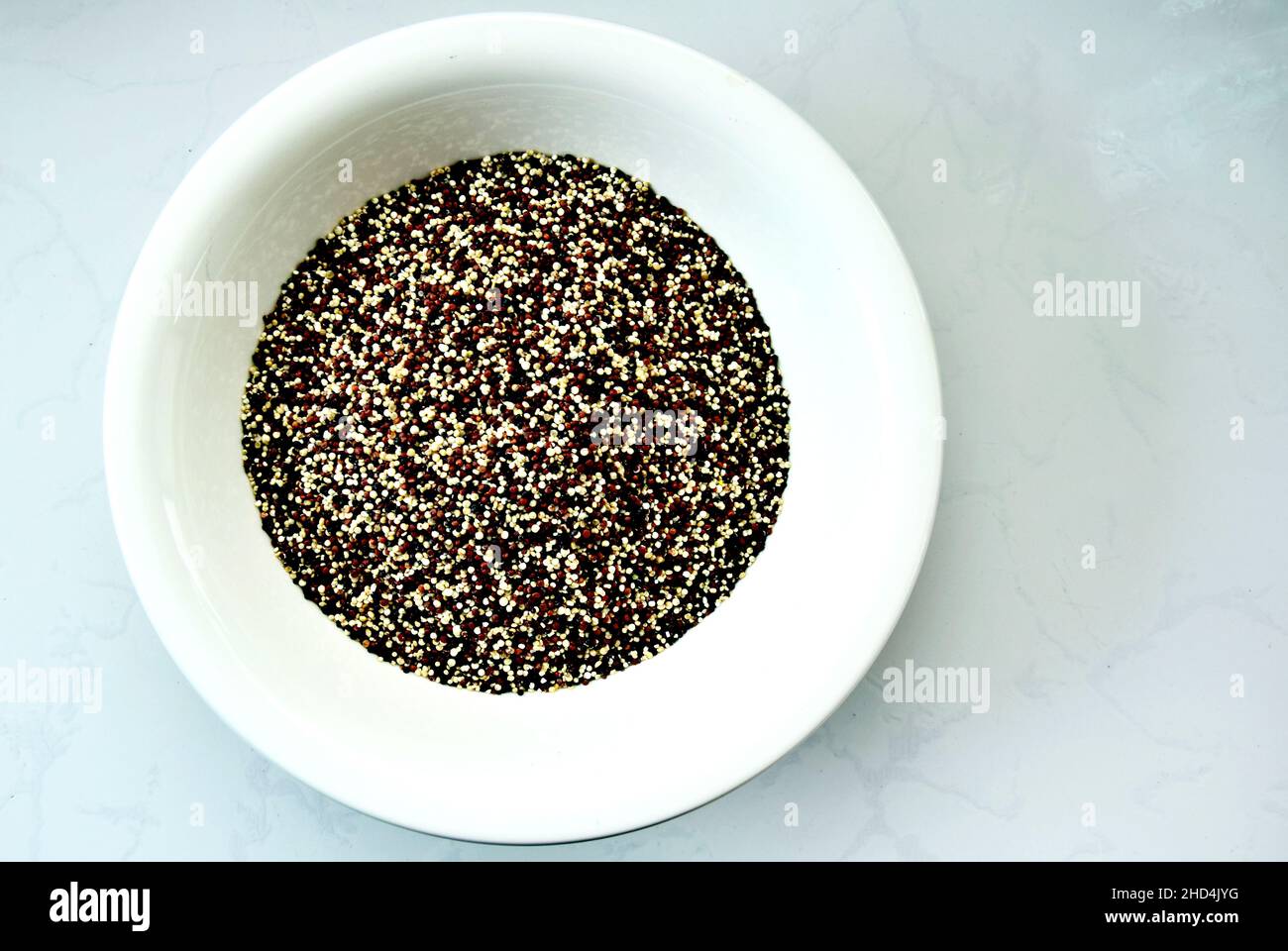 Three colors quinoa in a bowl Stock Photo