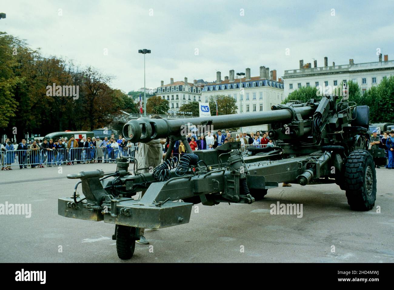 Archives 80ies: French army, Illustration, Lyon, France Stock Photo